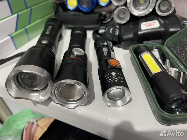 Фонарики ручные, фонари налобные, аккумуляторные