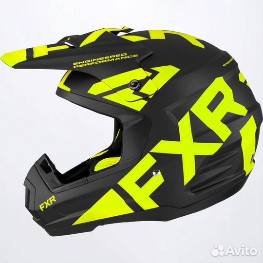 Шлем FXR Torque Team Black/Hi Vis Quick-Release 22