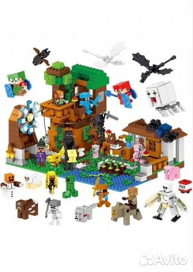 Конструктор Майнкрафт 986 деталей все персонажи