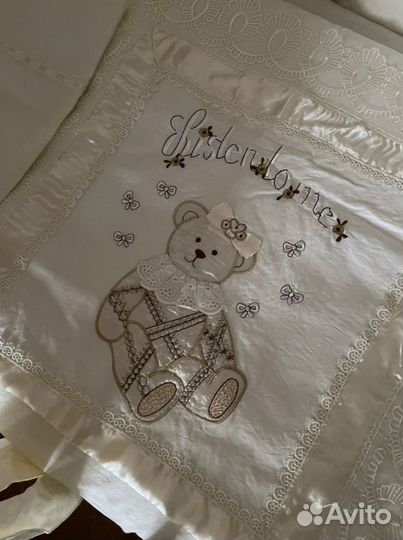 Комплект с балдахином в кроватку Золотой Гусь