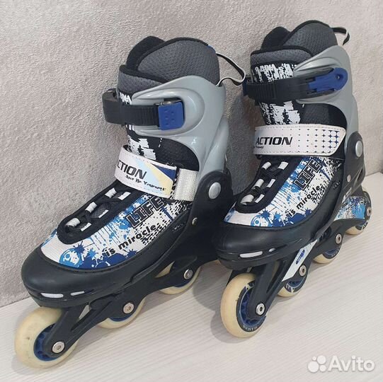 Роликовые коньки детские раздвижные (р-р 30-33)