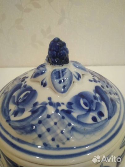 Конфетница-сахарница гжель