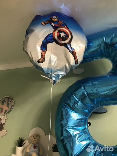 Воздушные шары, гирлянда на день рождения