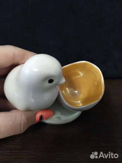 Статуэтка / Подставка под яйцо / Цыпленок Дулево