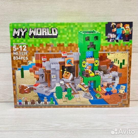 Lego Майнкрафт 834шт Шахта Крипера конструктор