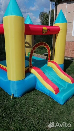 Детский надувной батут с горкой Happy Hop