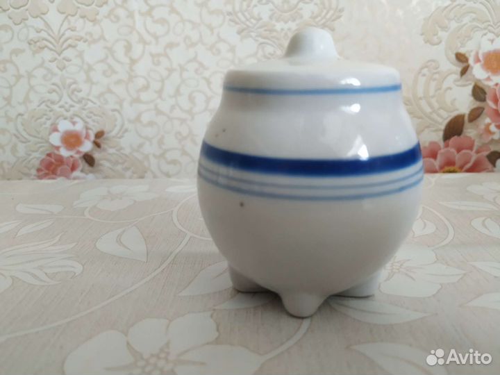 Солонка горчичница старинная Дулево