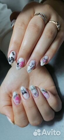 Маникюр наращивание