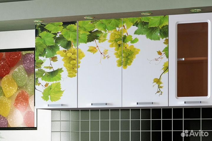 Прямая кухня Люкс 2,0 м Лоза мдф Фотопечать