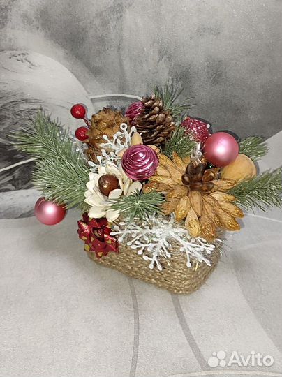 Новогодняя композиция ручной работы