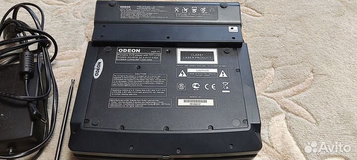 Портативный dvd проигрыватель+ тв. odeon