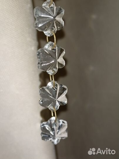 Цветочки хрустальные подвески для люстры бра