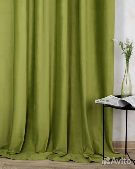 Шторы бархат Беллиссимо цитрон новые пошив