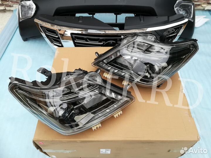 Фары Nissan Patrol y62 LED (Дымчатые)