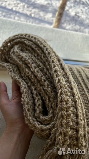 Шарф палантин зимний ручная работа