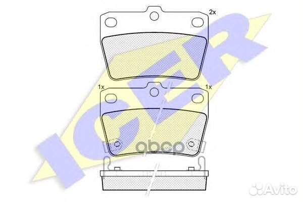 Колодки задние toyota RAV 4 00- / Chery Tiggo I