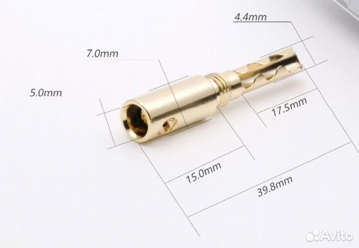 Штекер Банан перьевой Переходник лопатка - банан