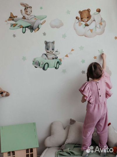 Интерьерные наклейки три вида