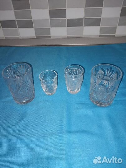 Хрусталь СССР. Фужеры рюмки стаканы бокалы