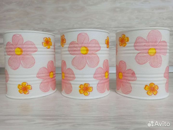 Кашпо горшок для цветов 3 шт