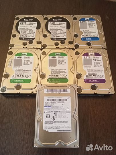 HDD 2TB разные (100% здоровье)