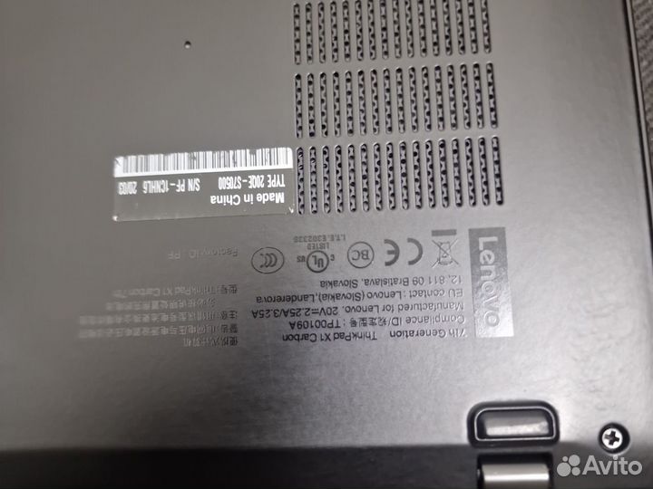 Lenovo thinkpad x1 carbon gen 7 i5/16/ssd 256