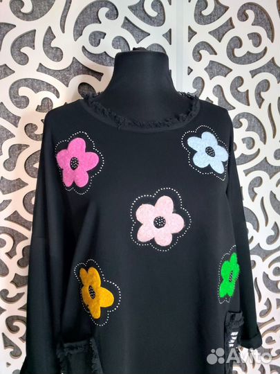 Стильные тунички оверсайз 52-56,54-58,56-60