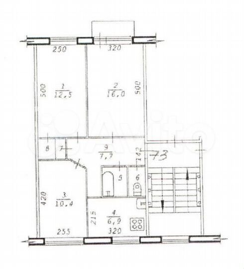 3-к. квартира, 58,8 м², 5/5 эт.