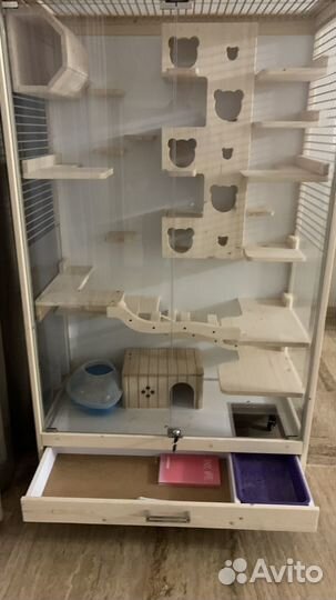 Клетка витрина для шиншиллы