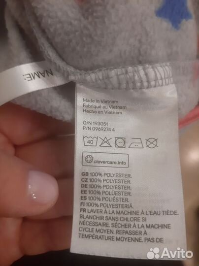 Толстовка на флисе h&m 134/140