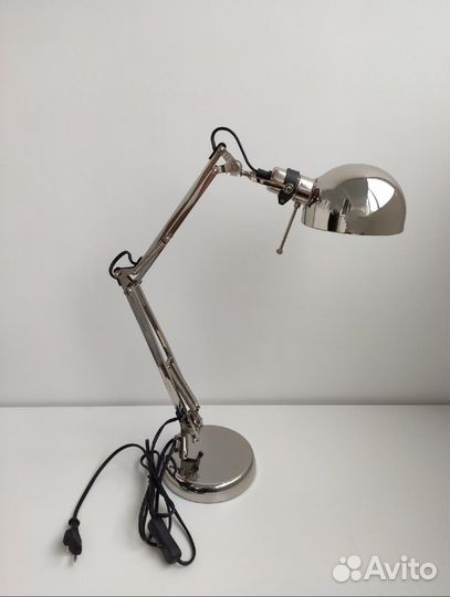 Лампа настольная IKEA forsa никель