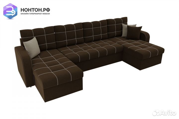 Диван п-образный дельфин Ливерпуль микровельвет ко