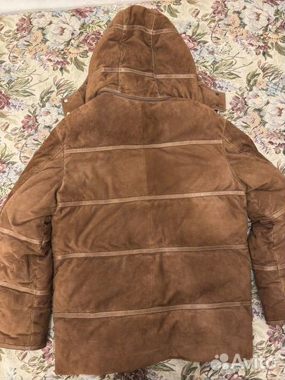 Замшевый пуховик италия salfra
