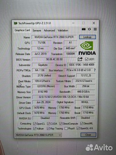 Gigabyte rtx2060 Super OC