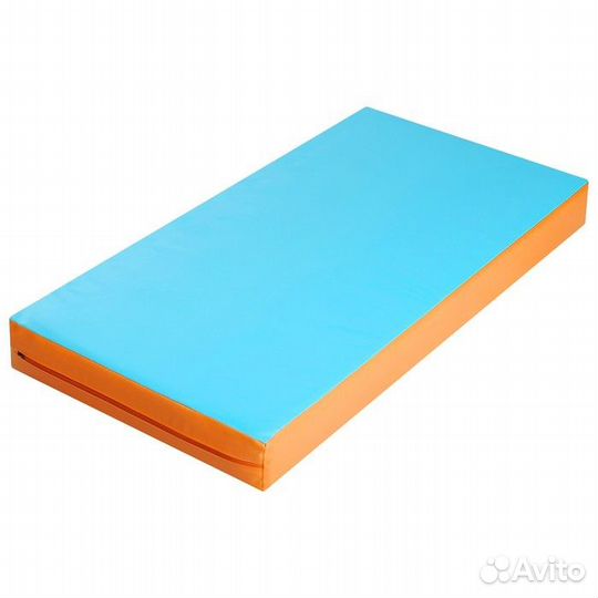 Мат 100 х 50 х 10 см, винилискожа, цвет голубой/ор