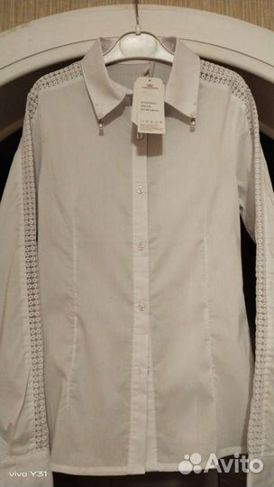 Блузка для девочки школьная 152