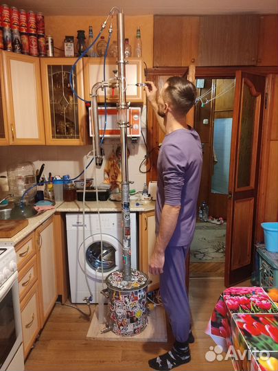 Аппарат с ректификационной колонной 2 дюйма