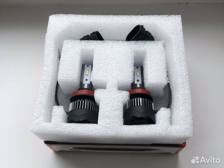 Led лампы H9 6000K холодный белый свет