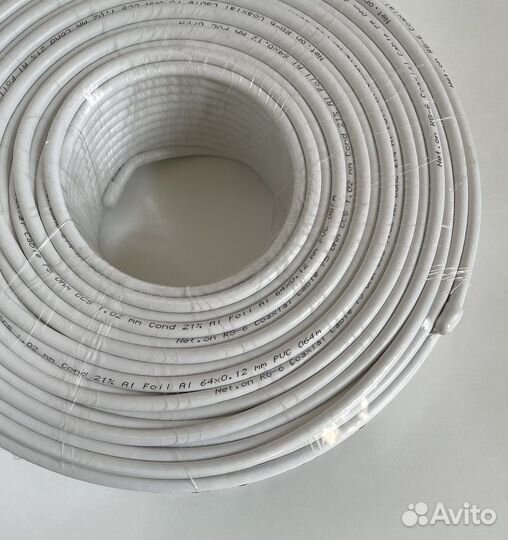 Коаксиальный кабель Net.on RG-6 по 100 метров