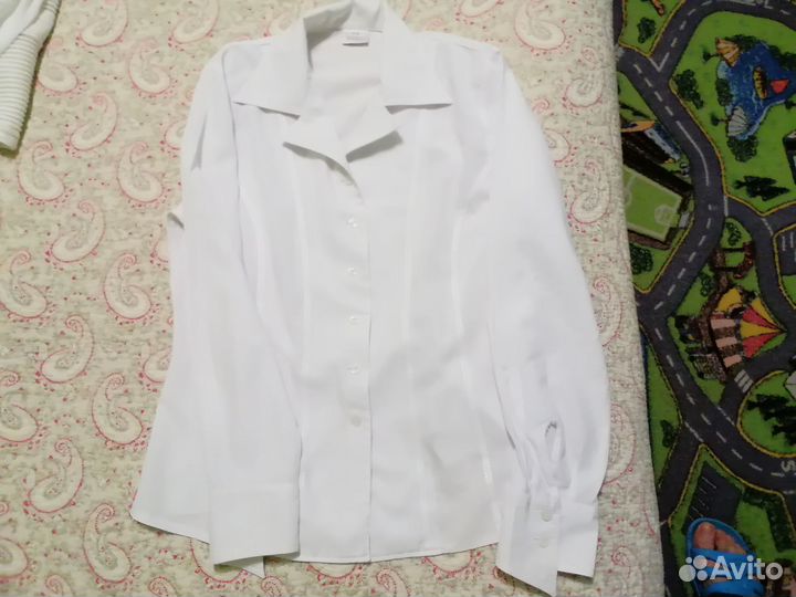 Блузка школьная для девочки, белая