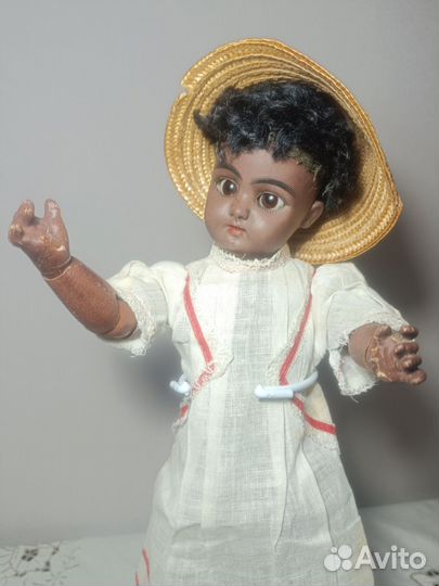 Антикварная кукла мулатка Simon Halbig