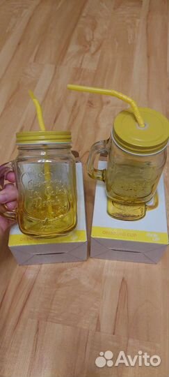 Кружка для смузи и коктелей (400 мл, стекло)