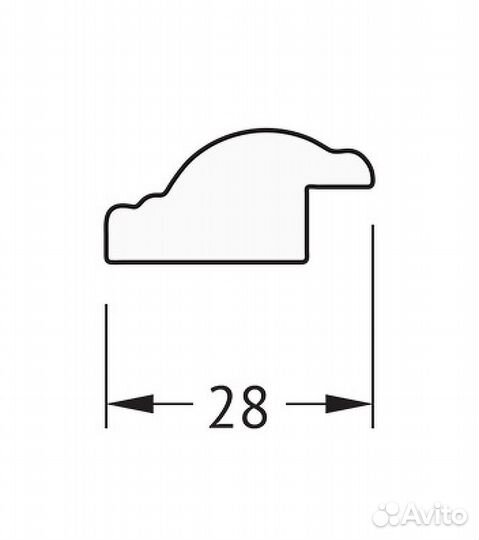 Зеркало Evoform Definite 128х68 BY 0744 в багетно