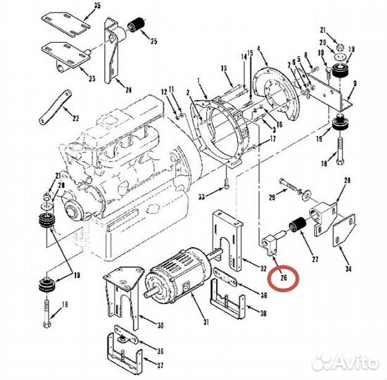 Кронштейн крепления двигателя SMX Термо Кинг