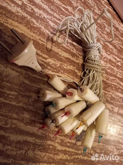 Елочная гирлянда СССР свечки