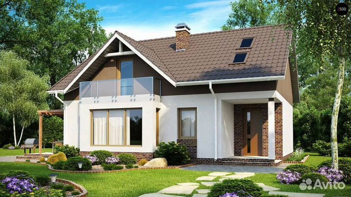 Готовый проект дома из блока Z7,Z10,Z24,Z128,Z273