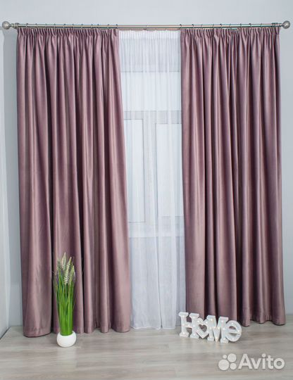 Бархатные шторы премиум велюр комплект 2шт