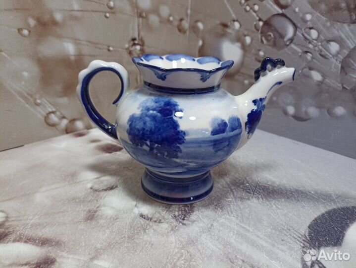 Чайник без крышки Гжель