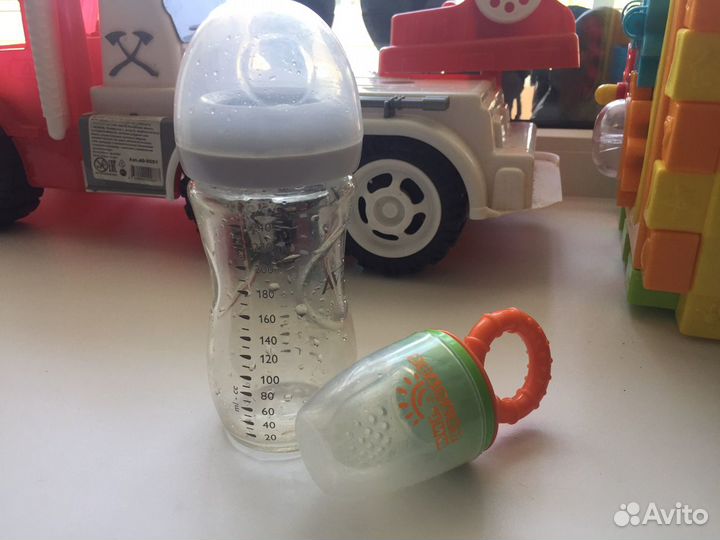 Бутылка стеклянная авент и ниблер