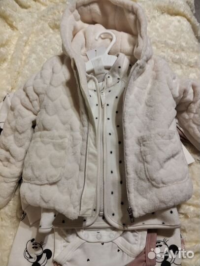 Набор новой одежды для девочек 74 h&m, c&a